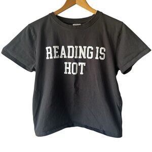 Reading Is Hot Cropped Urban Nation Tee